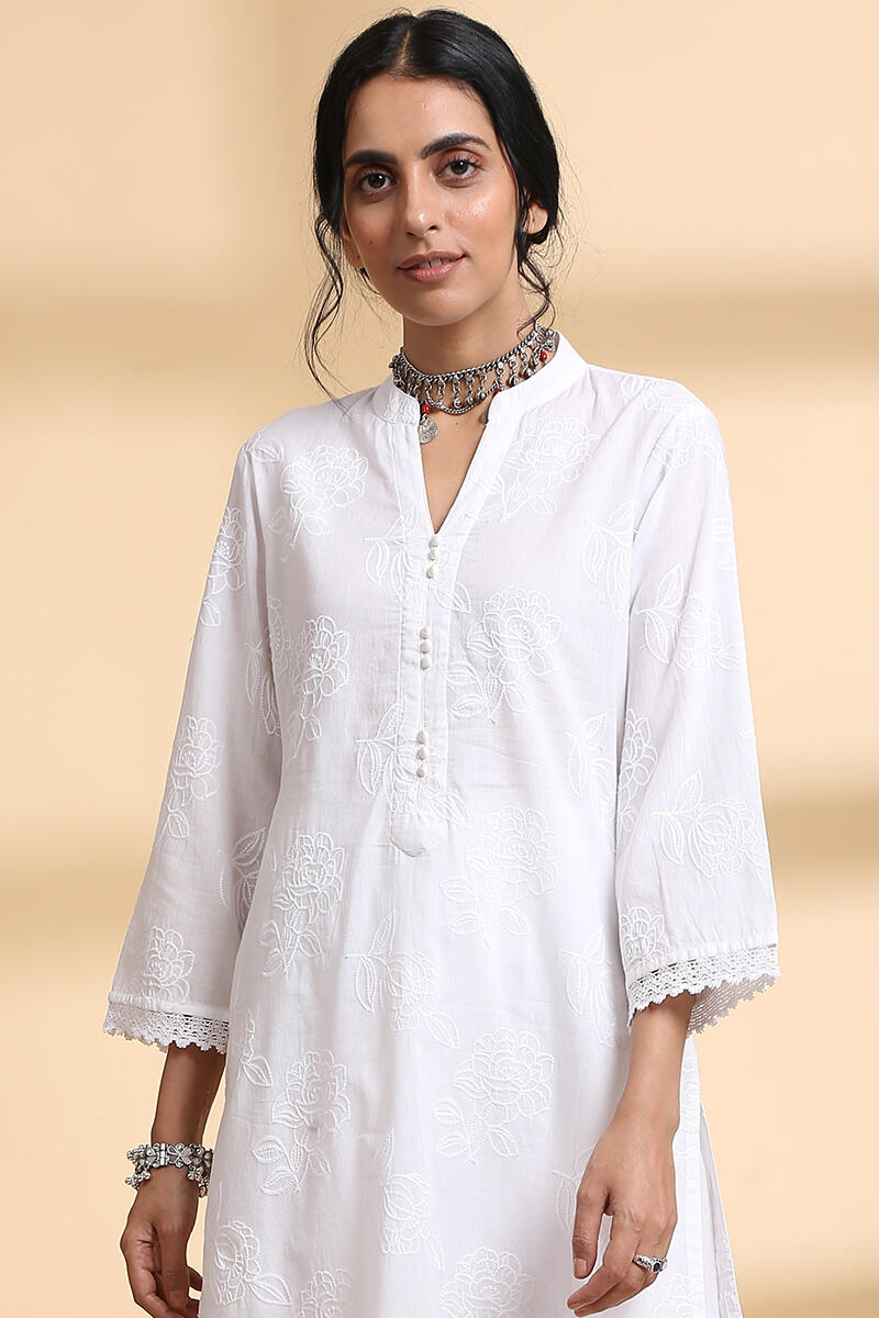 White short kurtis top
