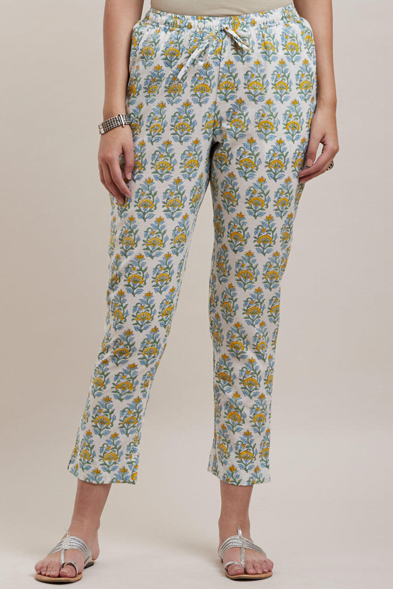 Patterned cigarette pants discount