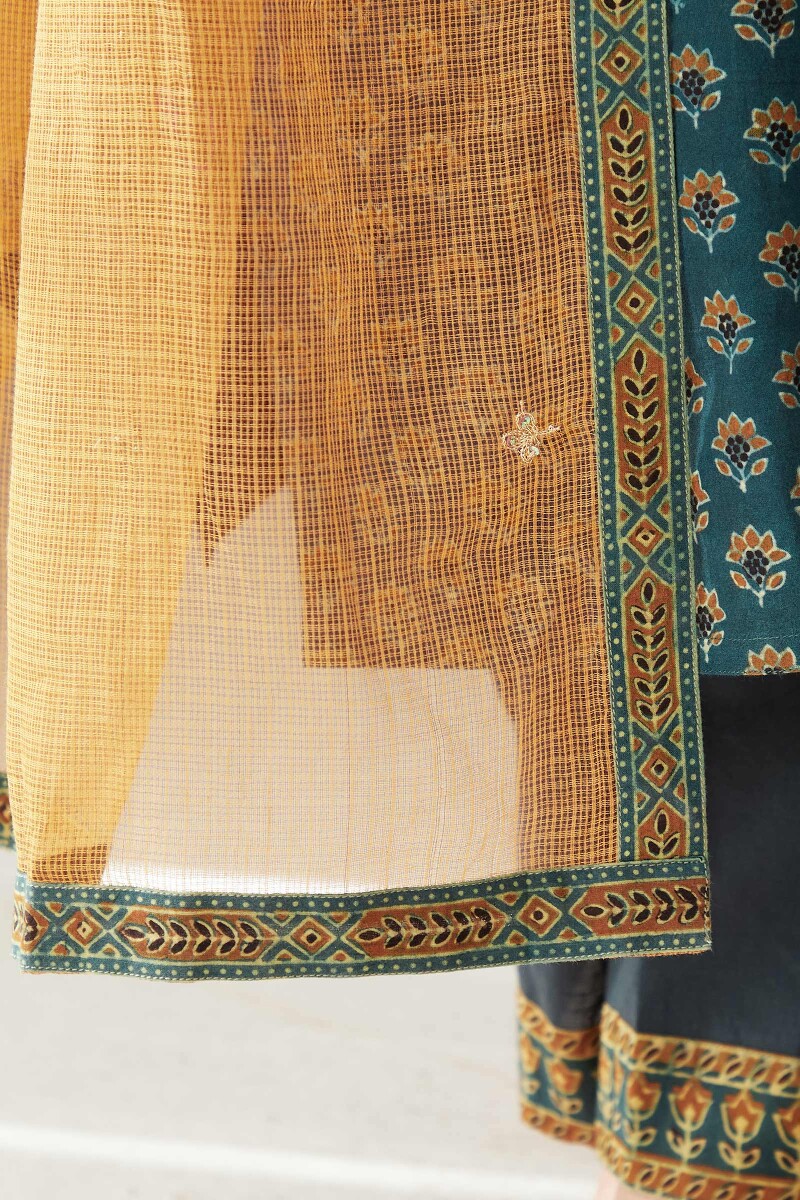 Mustard Handcrafted Kota Dupatta