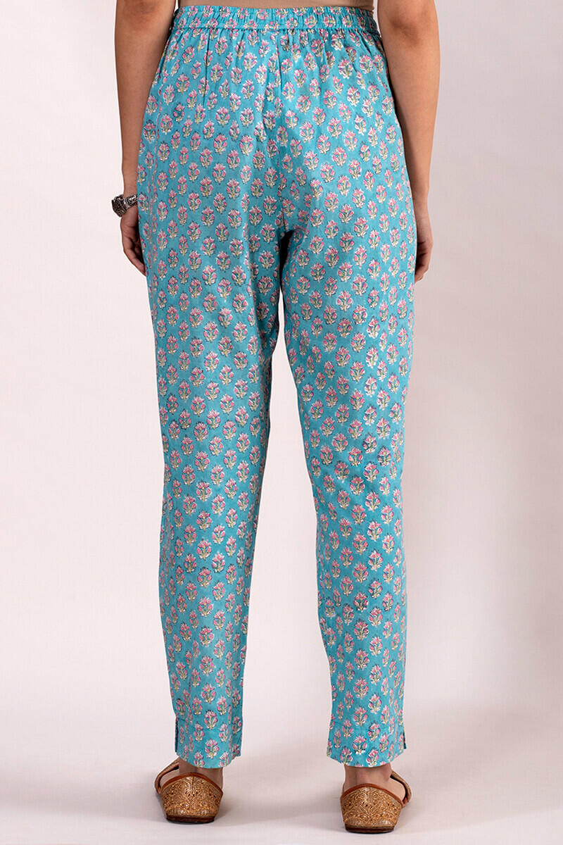 Sanganeri Block Printed Cotton Cigarette Pants