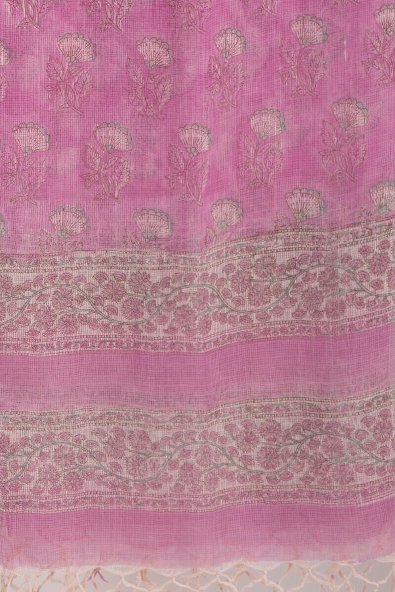 Sanganeri Block Printed Kota Dupatta