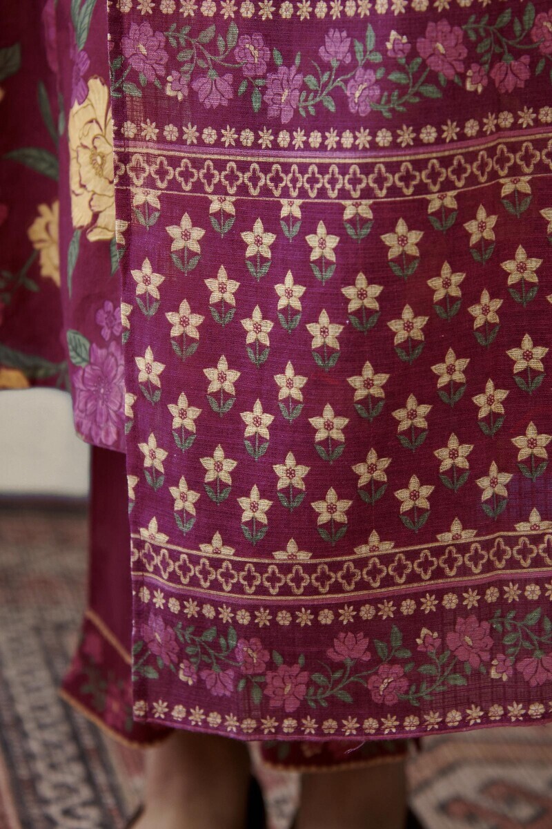 Pink Printed Kota Dupatta