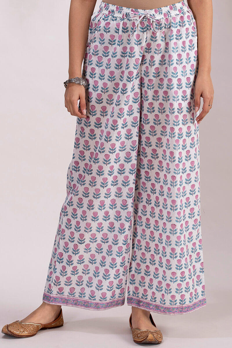 Sanganeri Block Printed Cotton Farsi Pants