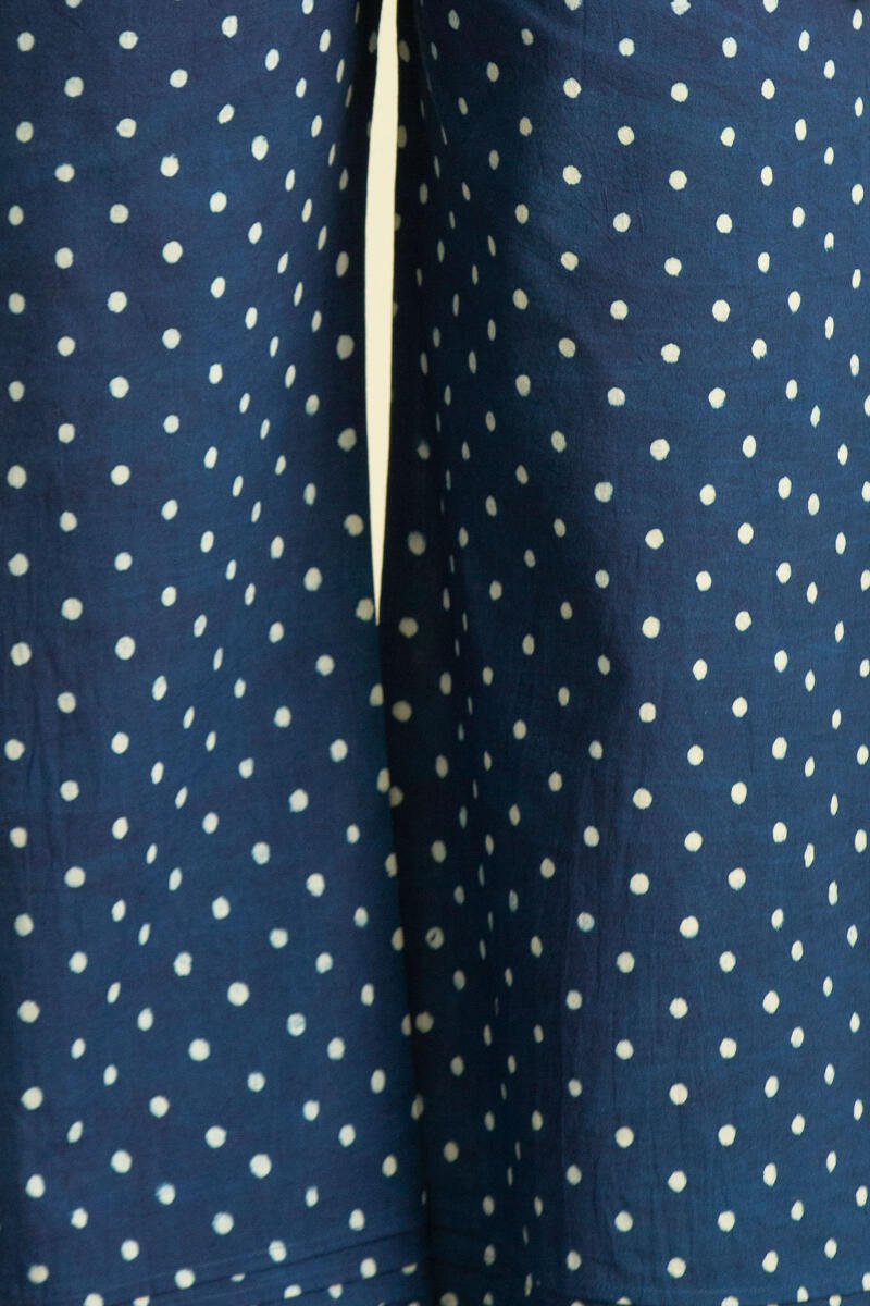 Indigo Block Printed Cotton Farsi