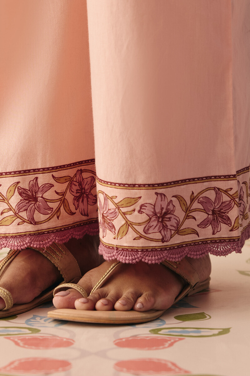 Pink Handcrafted Cotton Farsi