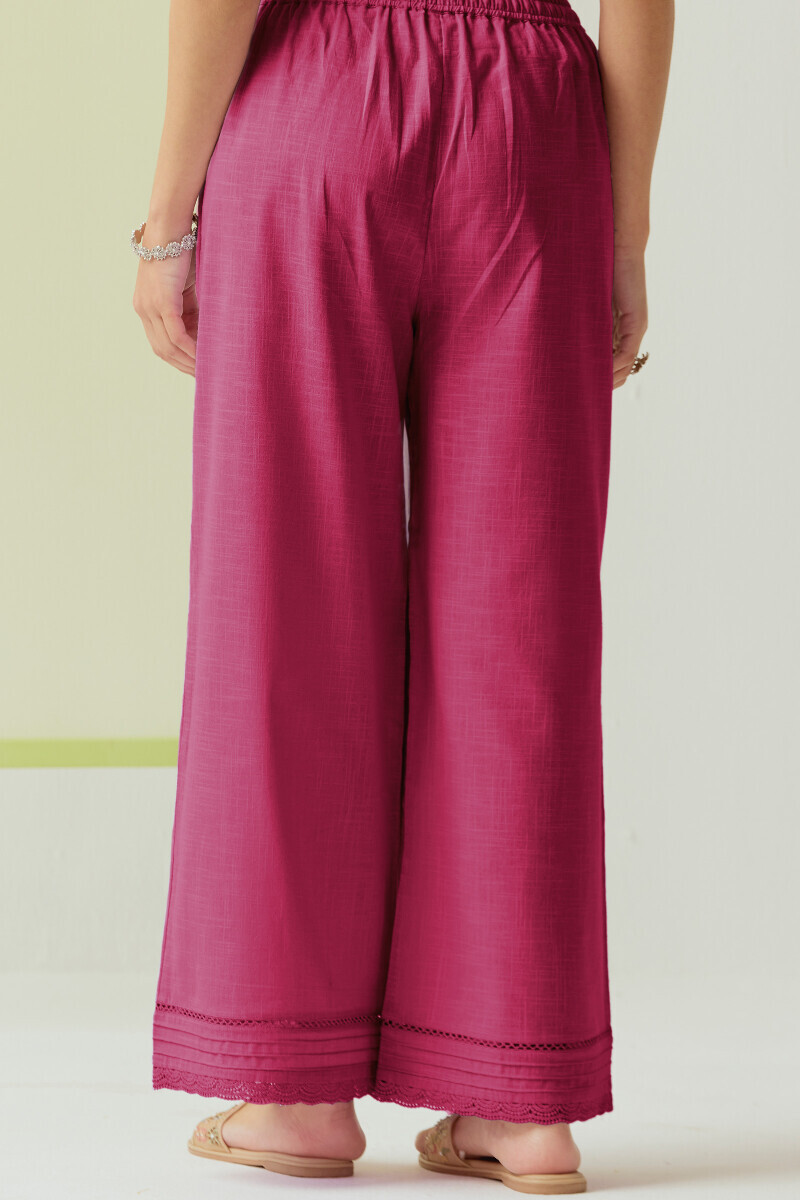 Pink Handcrafted Gauze Slub Farsi