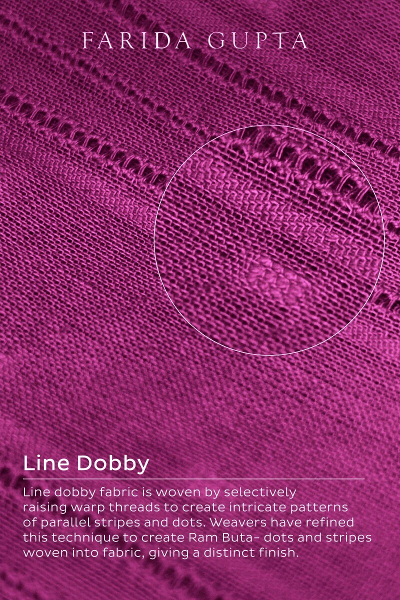 Pink Handcrafted Straight Cotton Dobby Kurta