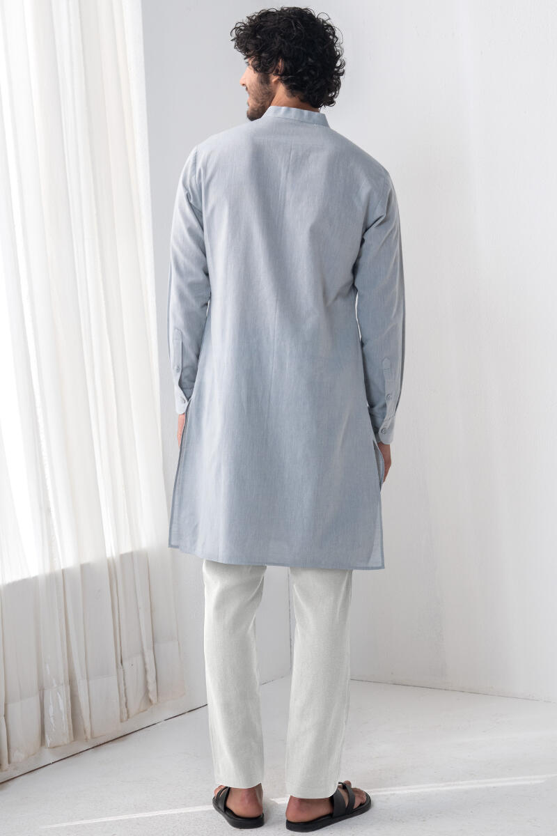 Blue Handcrafted Cotton Kurta