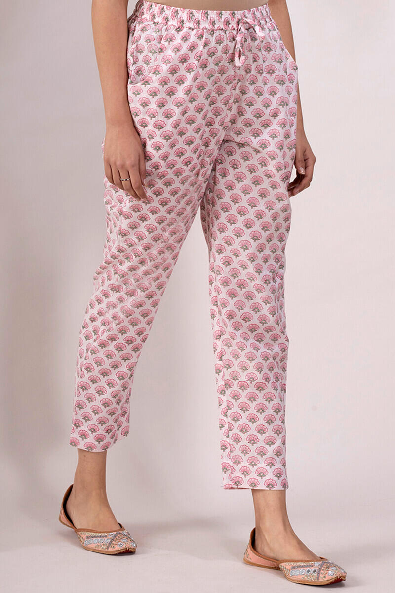 Sanganeri Block Printed Cotton Narrow Pants