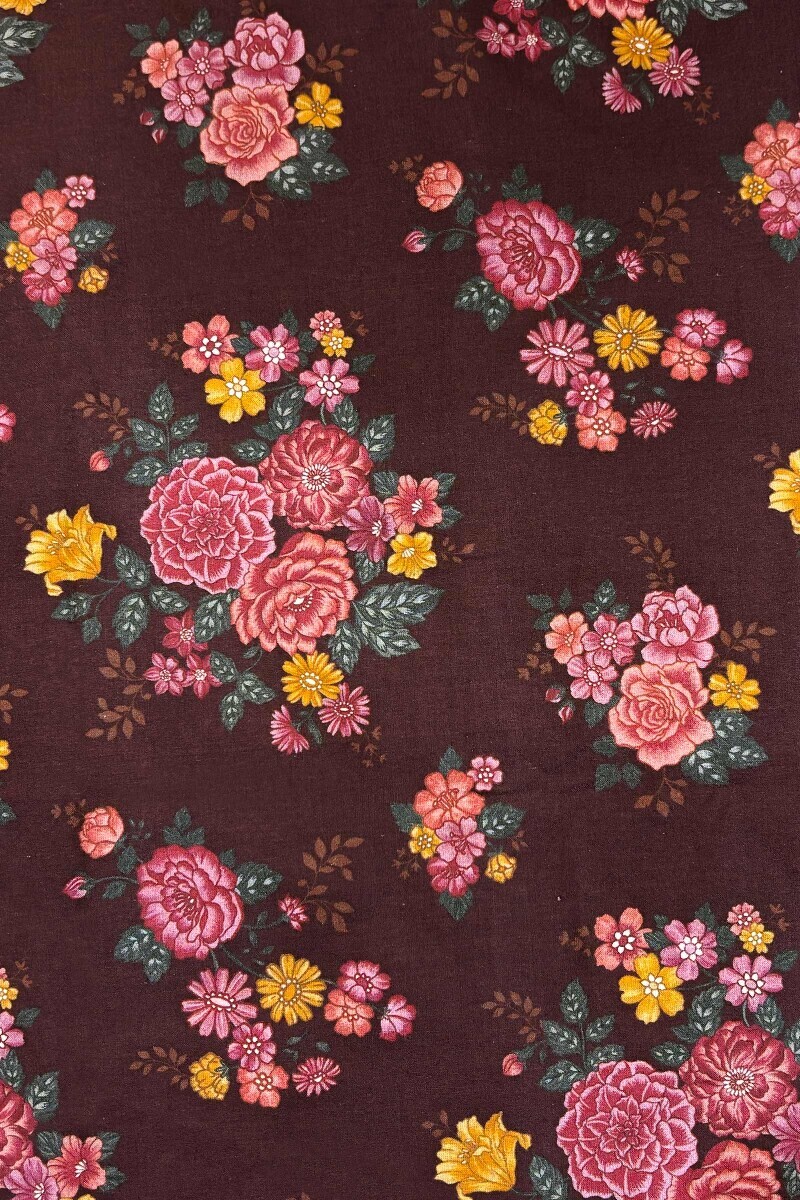 Brown Printed Cotton Loungewear Set