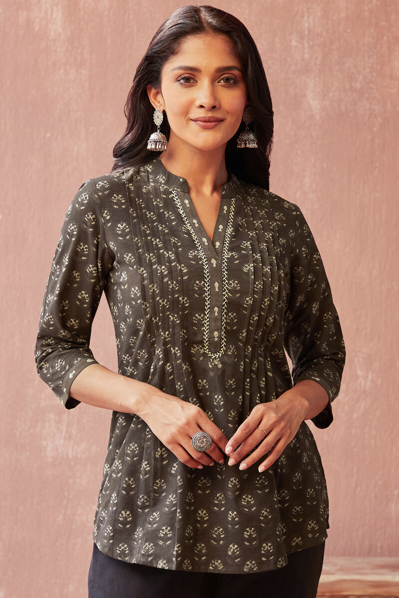 Akola Hand Block-Printed Cotton Top