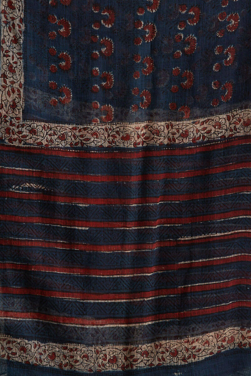 Ajrak Block Printed Kota Dupatta