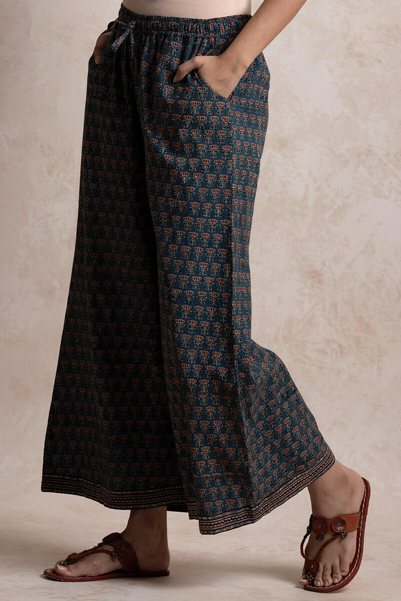 Ajrak Block Printed Cotton Palazzo