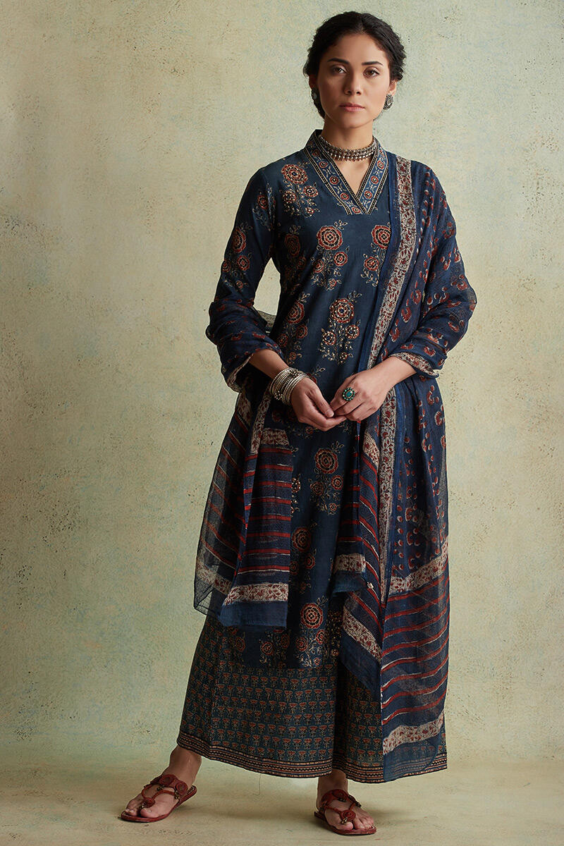 Ajrak Block Printed Cotton Palazzo