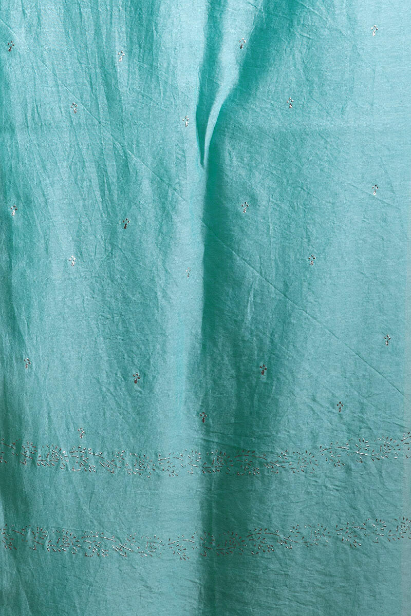 Blue Handcrafted Chanderi Dupatta