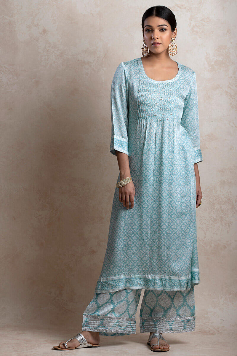 Sanganeri Block Printed A-line Modal Kurta