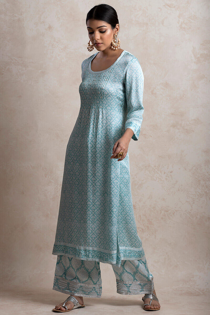 Sanganeri Block Printed A-line Modal Kurta