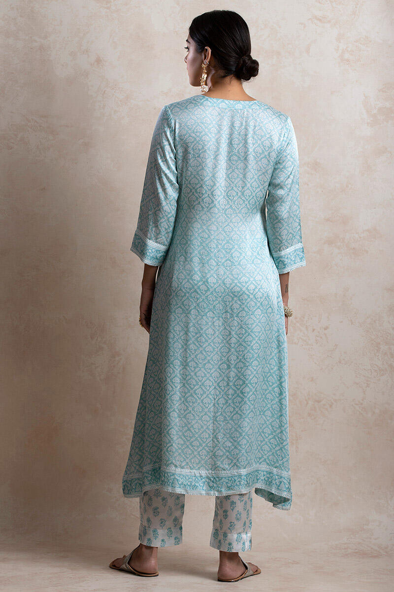 Sanganeri Block Printed A-line Modal Kurta