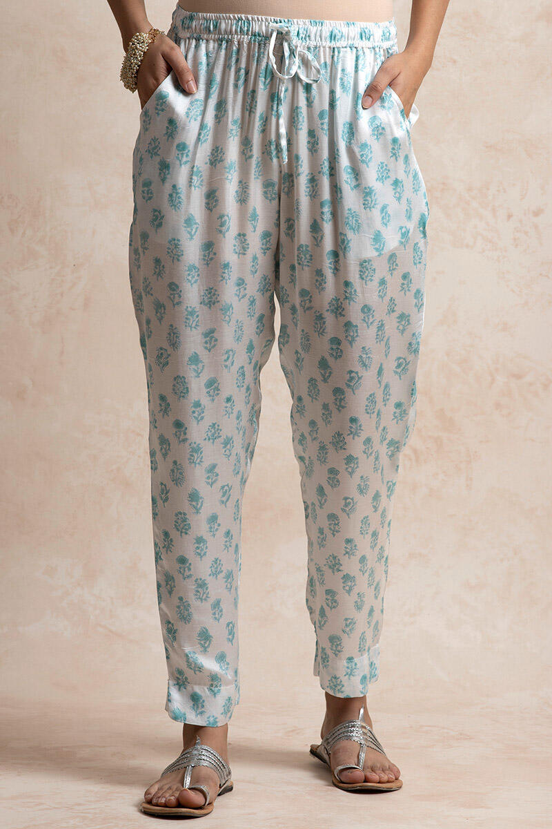 Sanganeri Block Printed Modal Narrow Pants