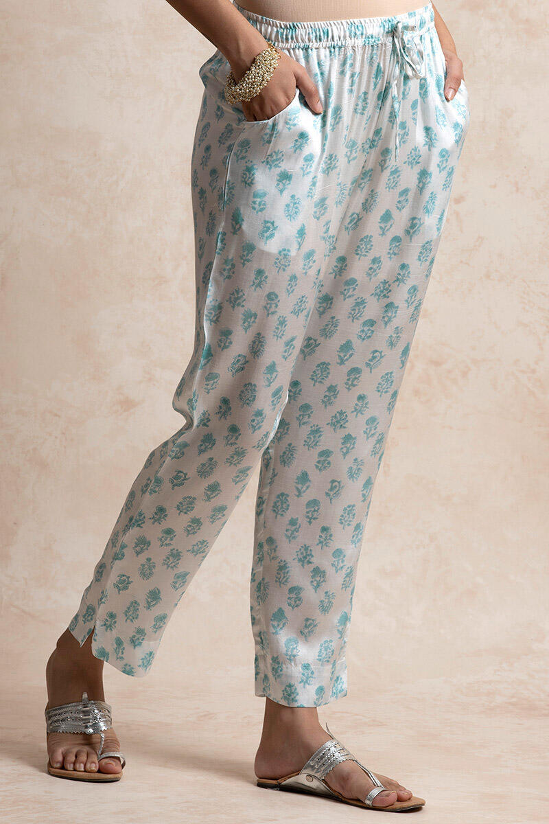 Sanganeri Block Printed Modal Narrow Pants