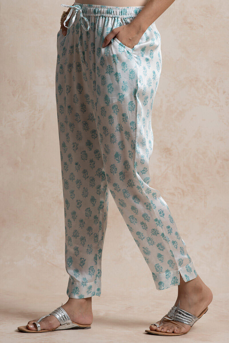 Sanganeri Block Printed Modal Narrow Pants