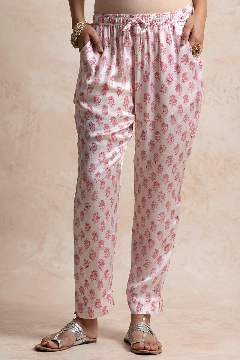 Sanganeri Block Printed Modal Narrow Pants