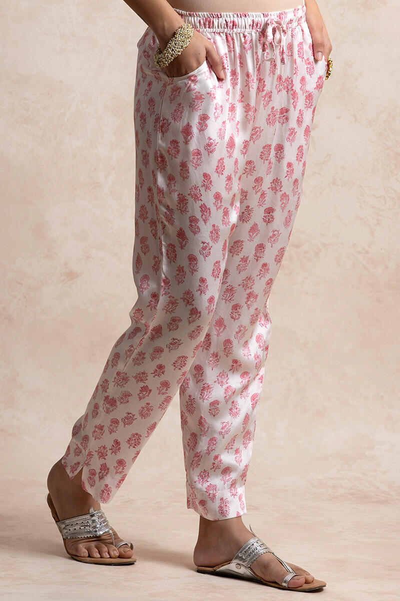Sanganeri Block Printed Modal Narrow Pants