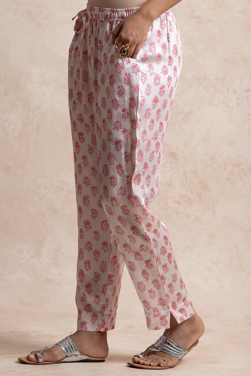 Sanganeri Block Printed Modal Narrow Pants
