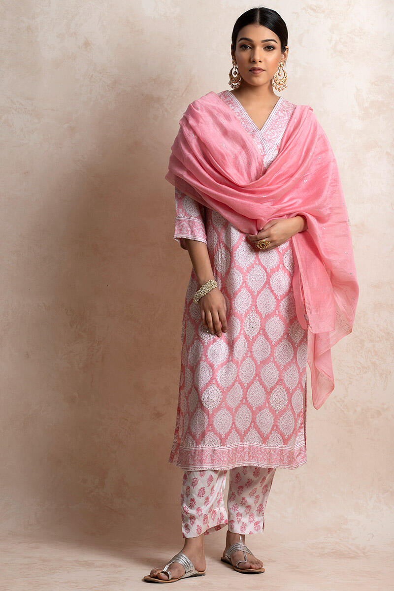 Sanganeri Block Printed Modal Narrow Pants