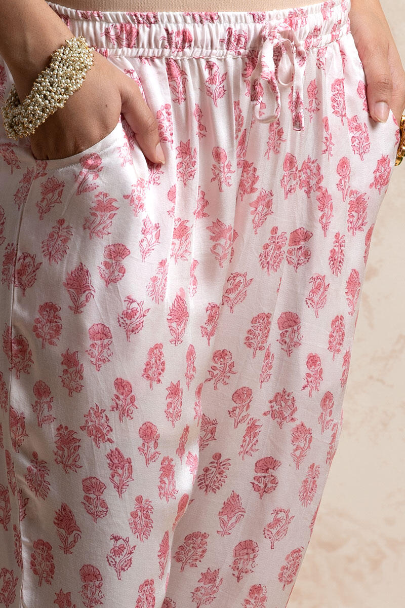 Sanganeri Block Printed Modal Narrow Pants