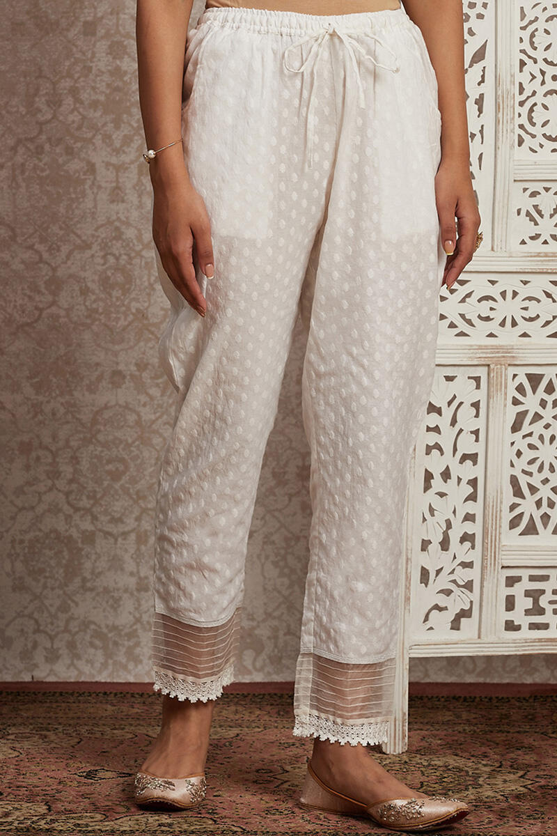 White pant plazo hotsell