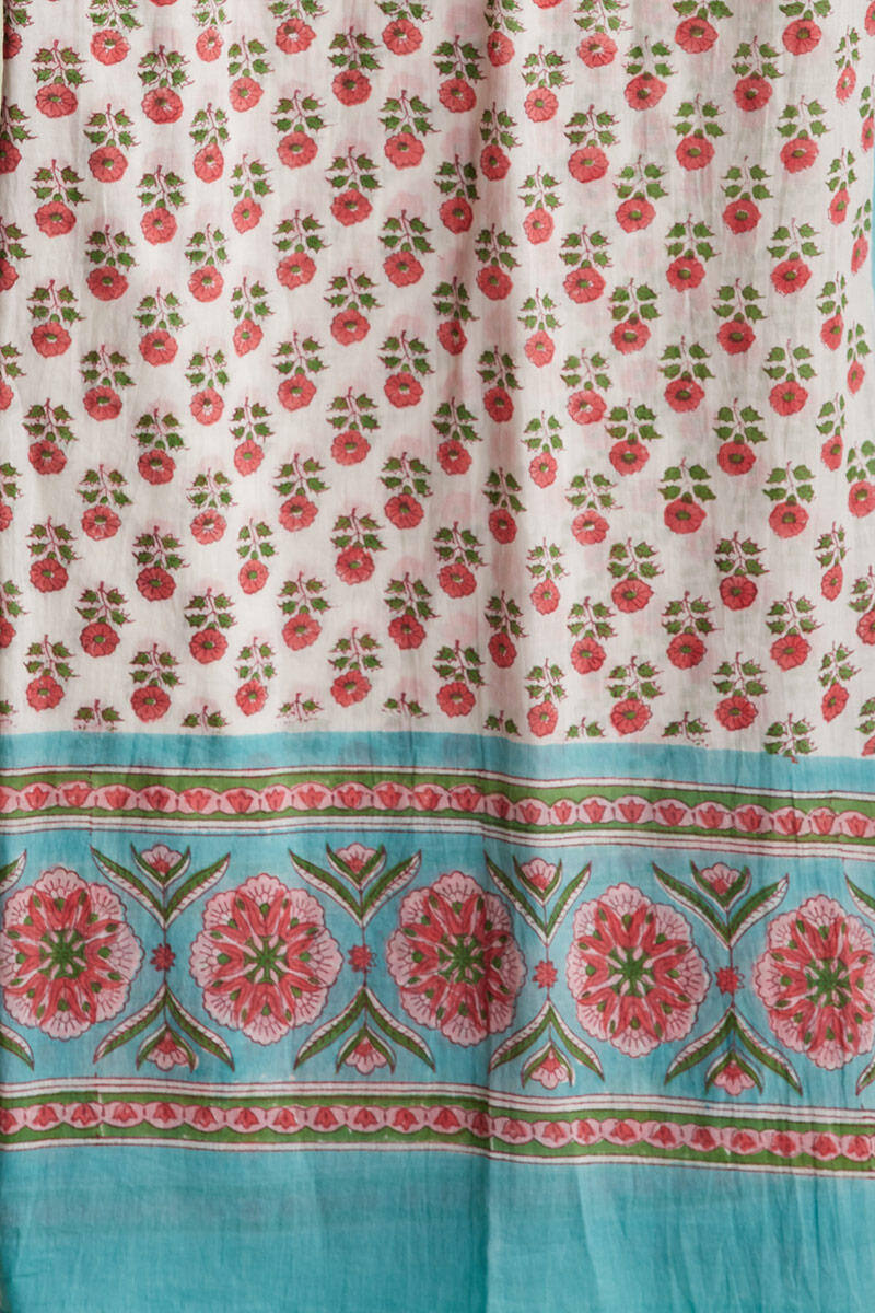Sanganeri Block Printed Cotton Dupatta