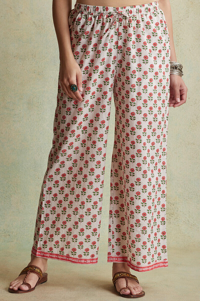 Sanganeri Block Printed Cotton Farsi Pants