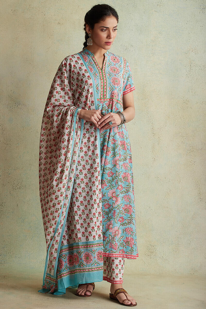 Sanganeri Block Printed Cotton Farsi Pants