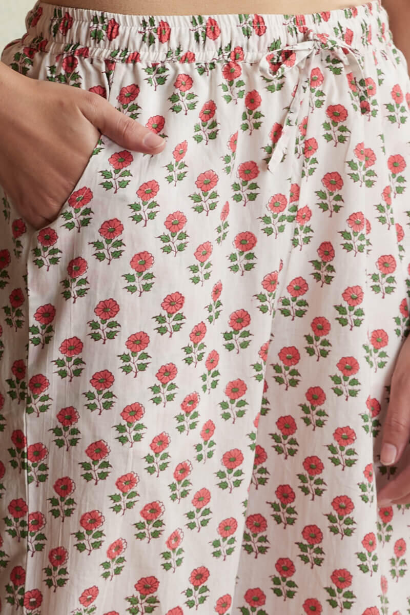 Sanganeri Block Printed Cotton Farsi Pants