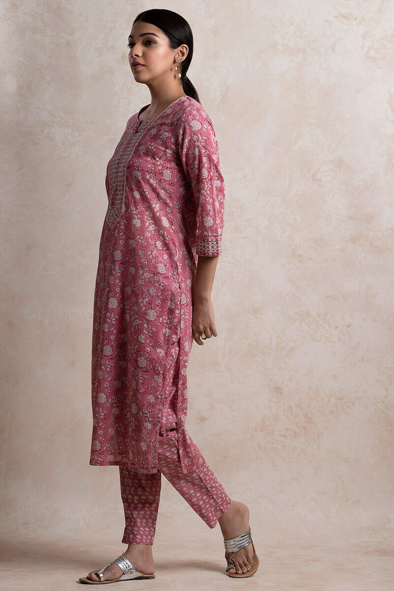 Sanganeri Block Printed Straight Cotton Kurta