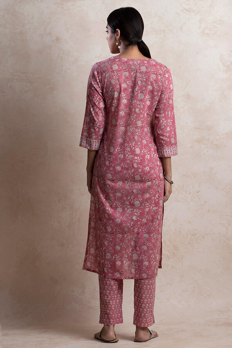 Sanganeri Block Printed Straight Cotton Kurta