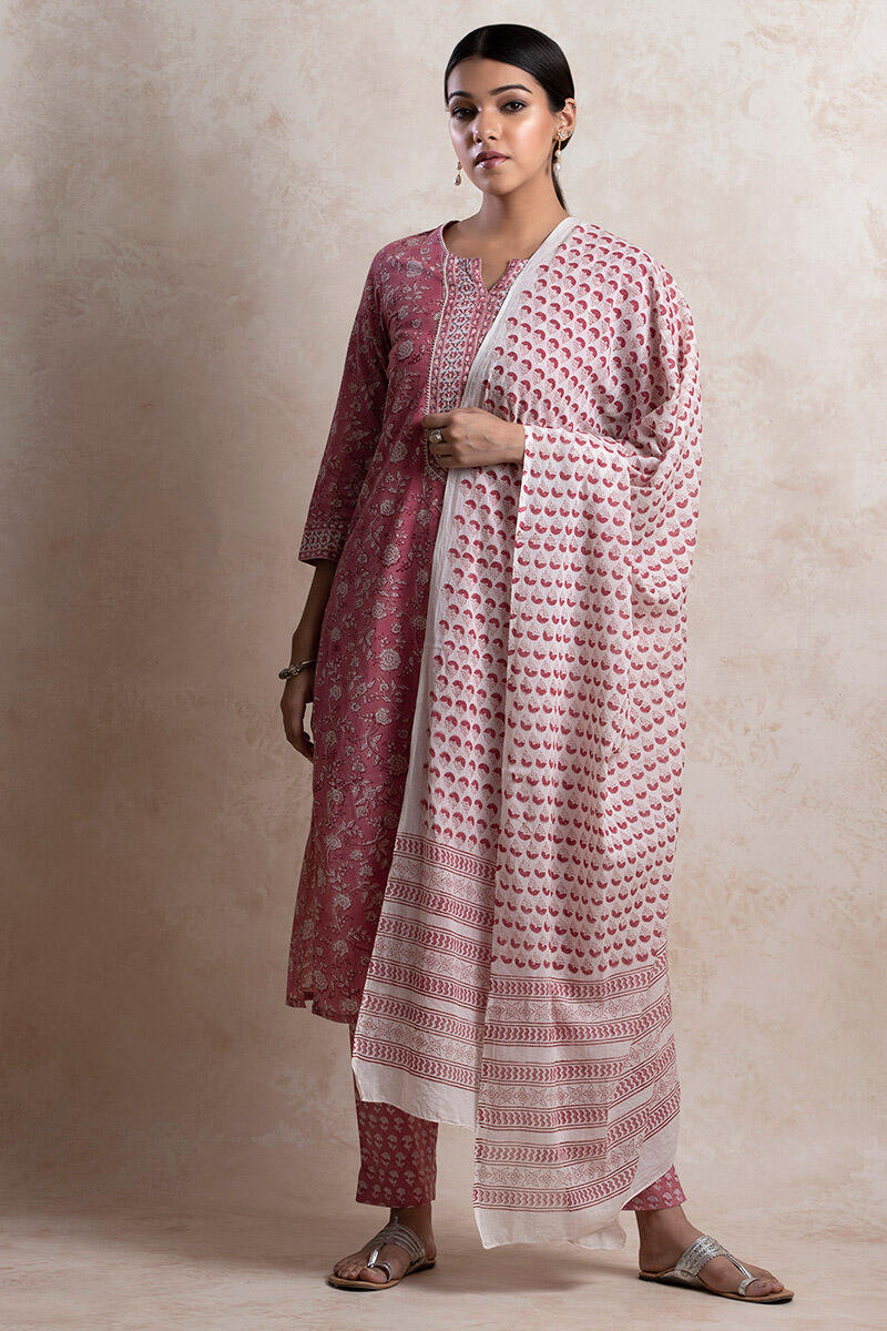 Sanganeri Block Printed Straight Cotton Kurta