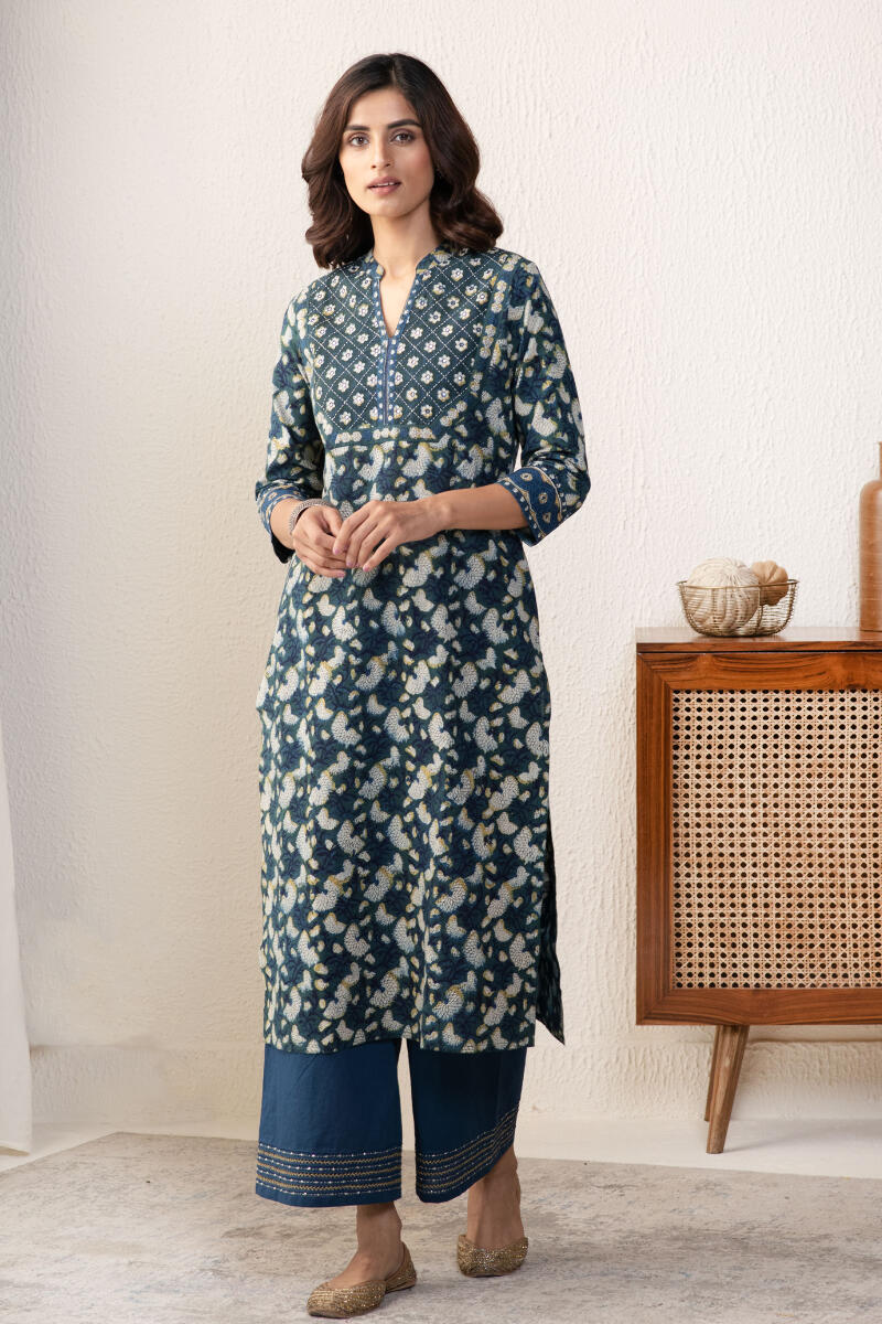 Bagru Block Printed Straight Cotton Kurta