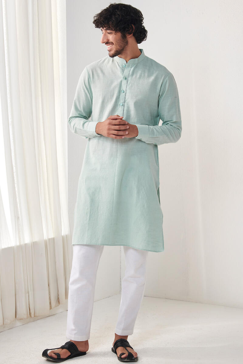 Blue Handcrafted Cotton Kurta