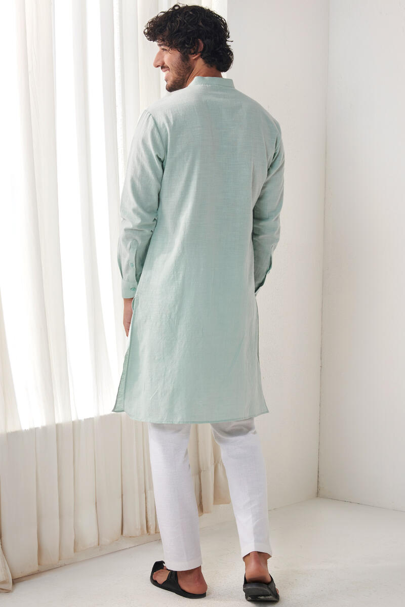 Blue Handcrafted Cotton Kurta