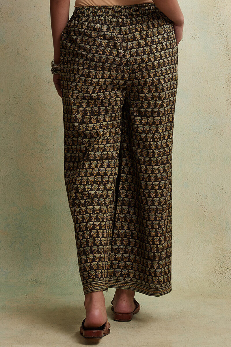 Ajrak Block Printed Cotton Palazzo