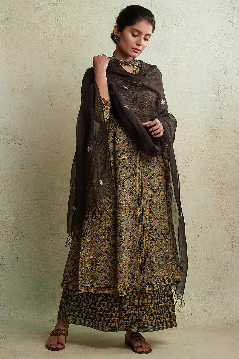 Ajrak Block Printed Cotton Palazzo