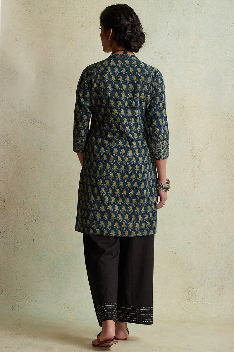 Ajrak Block Printed Straight Cotton Kurta