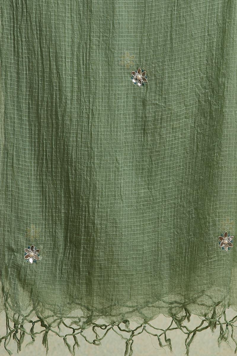Green Handcrafted Kota Dupatta