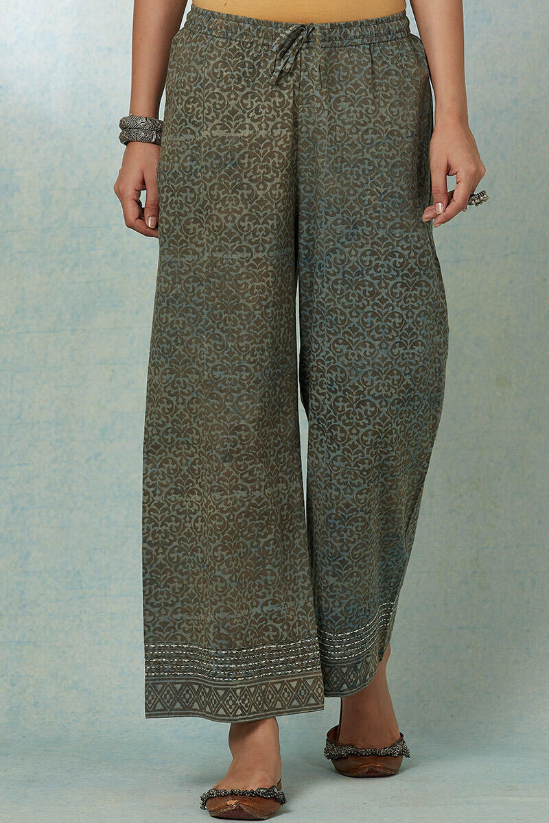 Brown Block Printed Cotton Farsi