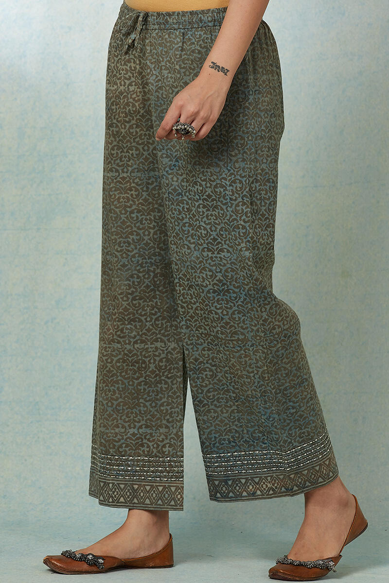 Brown Block Printed Cotton Farsi