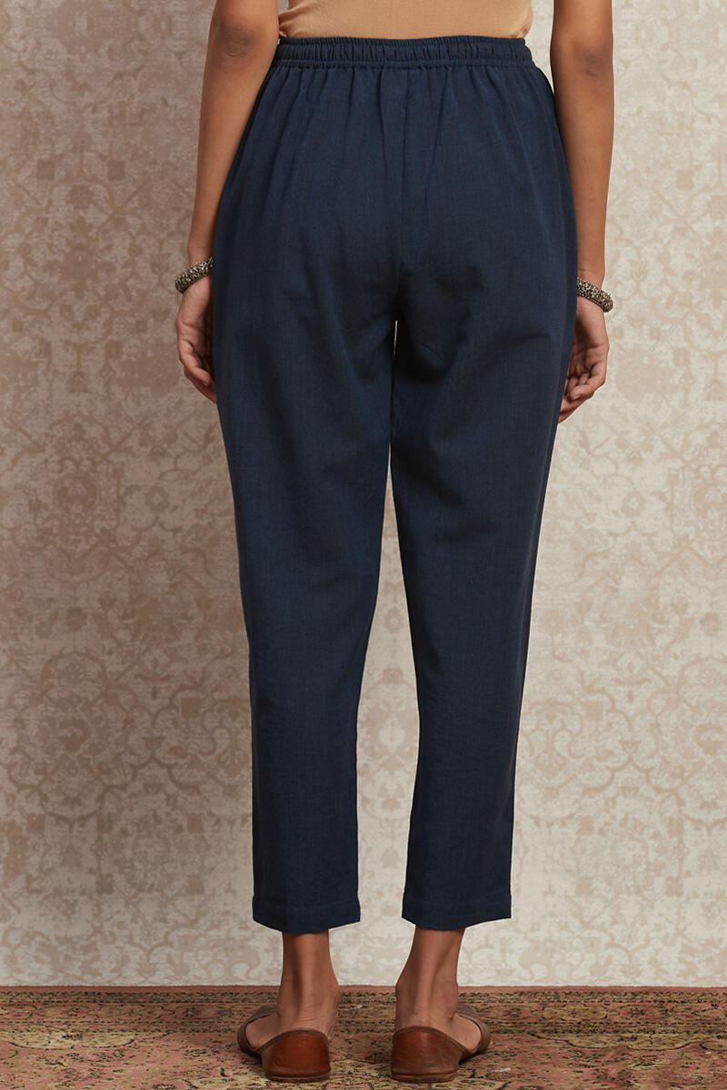 Blue Handcrafted Cotton Pants