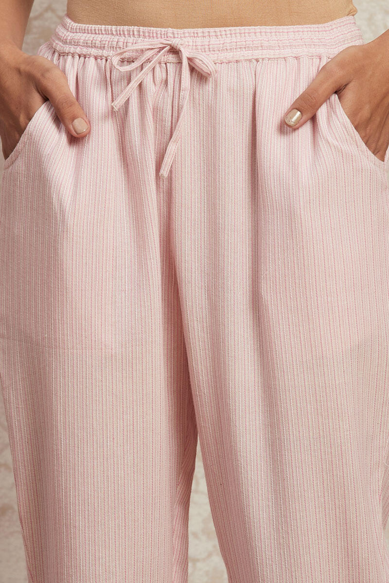 Pink Handcrafted Cotton Pants