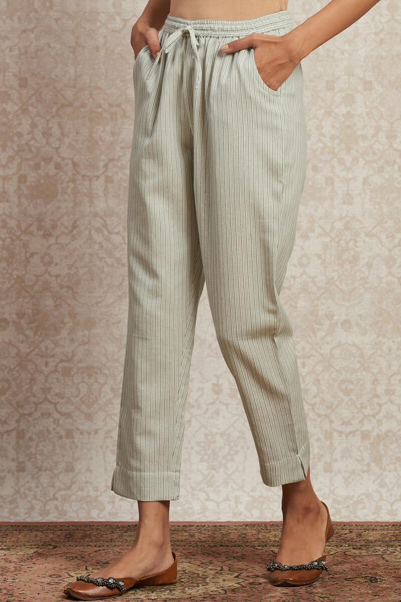Off-White Handcrafted Cotton Pants